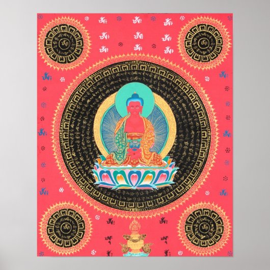 Amitabha Buddha Thangka Poster (Vorne)