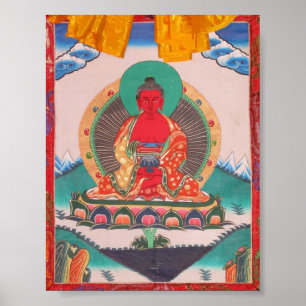 Amitabha Buddha Tibetisch-buddhistische Thangka Ar Poster