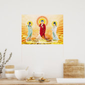 Amitabha Buddha und Bodhisattva Poster (Küche)