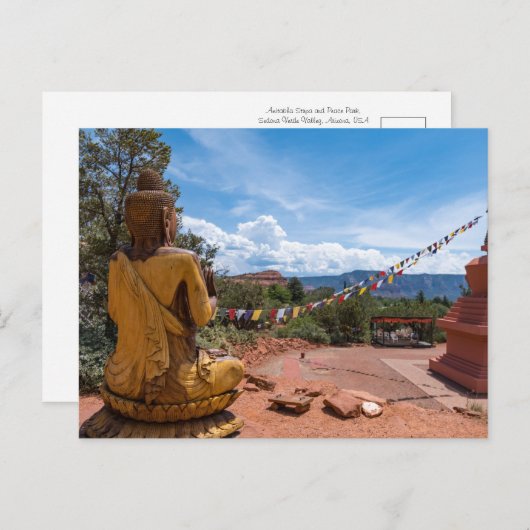 Amitabha Stupa und Friedenspark Postkarte (Vorne/Hinten)
