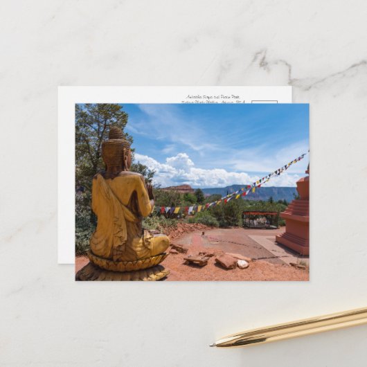 Amitabha Stupa und Friedenspark Postkarte (Vorderseite/Rückseite Beispiel)