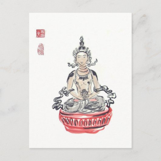 Amitayus Buddha Art Postcard Postkarte (Vorderseite)