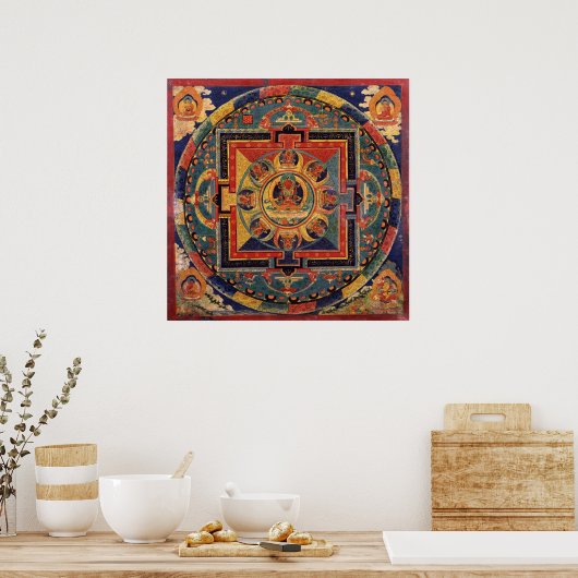 Amitayus Mandala Poster (Küche)