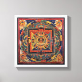 Amitayus mandala, tibetische Schule des 19. Jahrhu Leinwanddruck (Vorderseite)