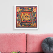 Amitayus mandala, tibetische Schule des 19. Jahrhu Leinwanddruck (Insitu (Wohnzimmer))