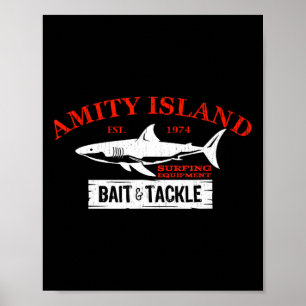 Amity Island Byit And Tackle Retro-Angeln 1 Poster