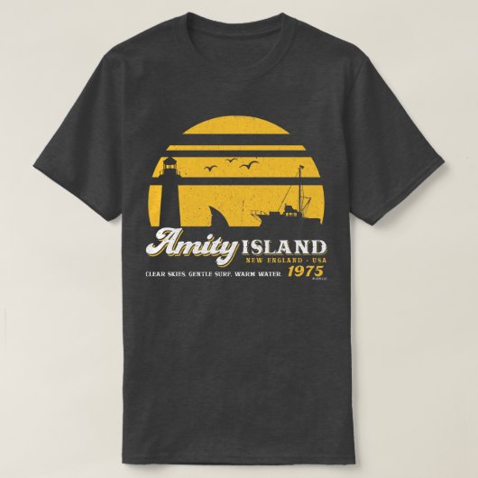 Amity Island hat Universellen UCS LLC getragen T-Shirt (Design vorne)