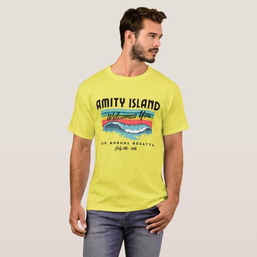 Amity Island heißt Sie willkommen - Jaws Movie T - T-Shirt (Vorne ganz)