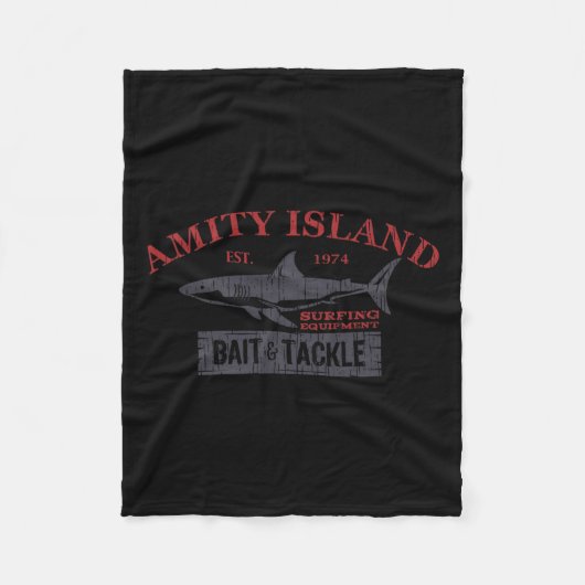 Amity Island It and Tackle Retro Fishing Fleecedecke (Vorderseite)