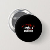 Amity Island Köder Und Angelzubehör Retro Angeln Button (Vorne & Hinten)