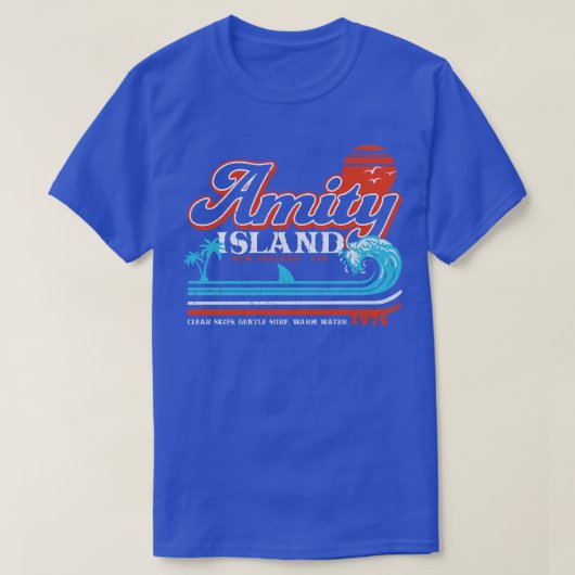 Amity Island Retro Universell UCS LLC T-Shirt (Design vorne)