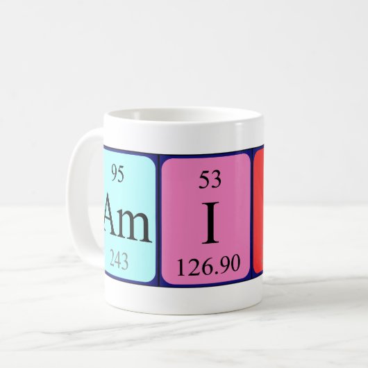 Amity Periodenname Tasse (Vorderseite Links)