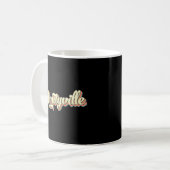 Amityville Baseball Schriftart Kaffeetasse (Vorderseite Links)