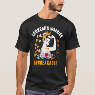 Aml Leukemia Warrior Unzerbrechliche Orange Ribbon T-Shirt