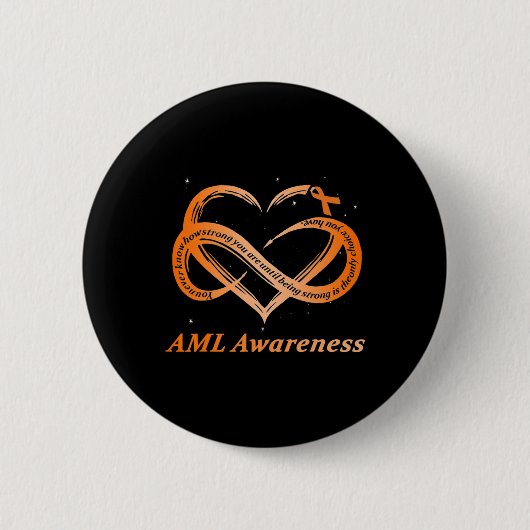 AML Warrior I'm Fine Acute Myeloid Leukemia Awaren Button (Vorderseite)