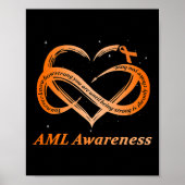 AML Warrior I'm Fine Acute Myeloid Leukemia Awaren Poster (Vorne)