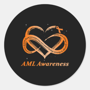 AML Warrior I'm Fine Acute Myeloid Leukemia Awaren Runder Aufkleber