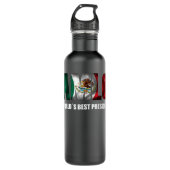 AMLO Andres Lopez Obrador mexikanischer Präsident Edelstahlflasche (Vorderseite)