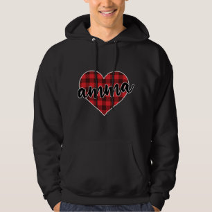Amma Buffalo Kariert Heart Gemütlicher Weihnachtsf Hoodie