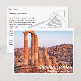 Amman Jordan mit Citadel Postcard Postkarte