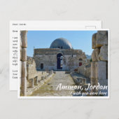 Amman Jordan mit dem Umayyad-Palast Postkarte (Vorne/Hinten)