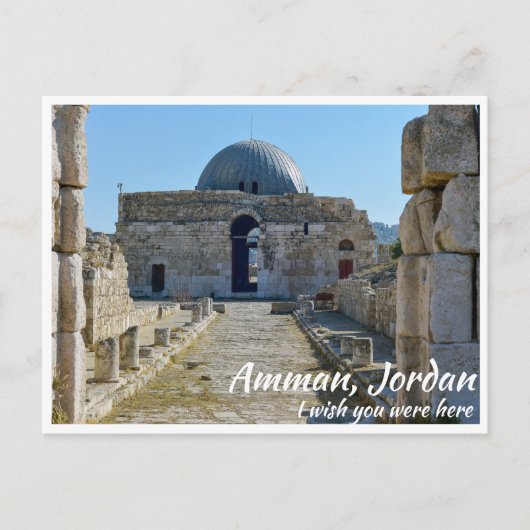 Amman Jordan mit dem Umayyad-Palast Postkarte (Vorderseite)