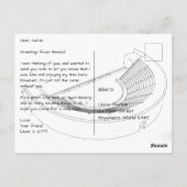 Amman Jordan mit Hand von Herkules Postkarte (Rückseite)