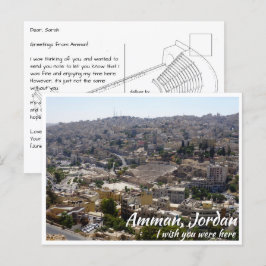 Amman Jordan mit römischem Theater aus Afar Postkarte