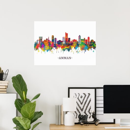 Amman Jordan Skyline Poster (Heimbüro)