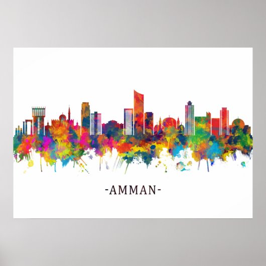 Amman Jordan Skyline Poster (Vorne)