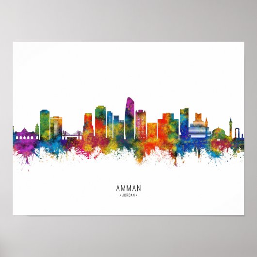 Amman Jordan Skyline Poster (Vorne)
