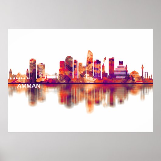 Amman Jordan Skyline Poster (Vorne)