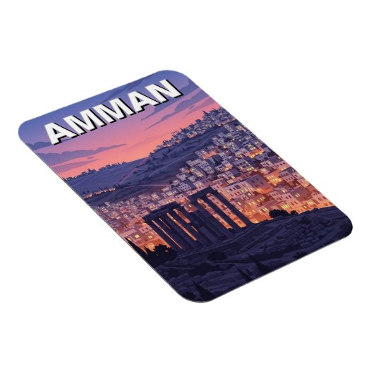 Amman Jordan Travel Magnet (Rechte Seite)