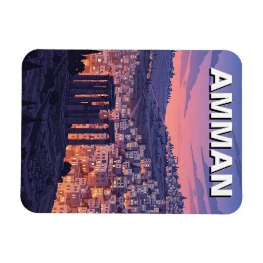 Amman Jordan Travel Magnet (Horizontal)