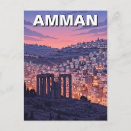 Amman Jordan Travel Postkarte
