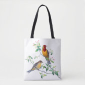 Ammer Vögel auf Zweigen Tasche (Vorderseite)