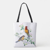 Ammer Vögel auf Zweigen Tasche (Rückseite)