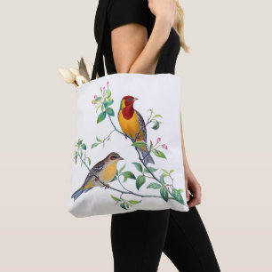 Ammer Vögel auf Zweigen Tasche