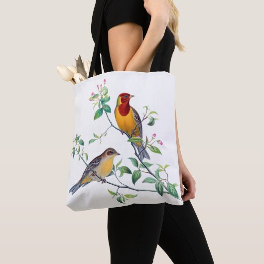 Ammer Vögel auf Zweigen Tasche (Von Nahem)