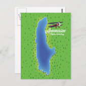 Ammersee-Landkarte Postkarte (Vorne/Hinten)