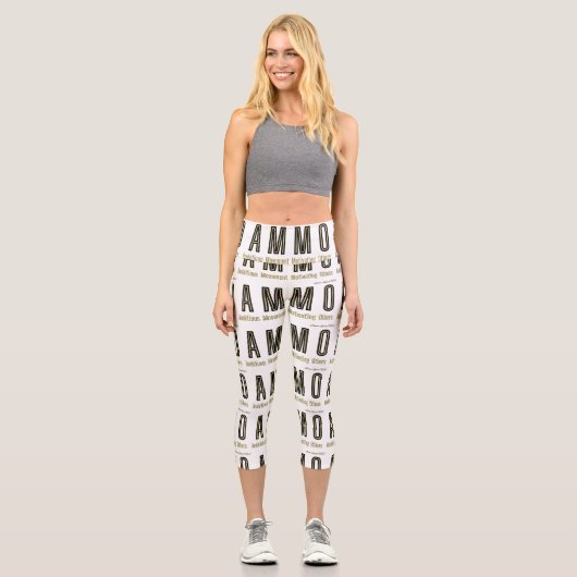 Ammo Apparel USA Akronym Woman's Capri Leggings (Vorderseite)