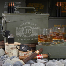 Ammo Can Gift Set mit Marquee Whiskey Gläser