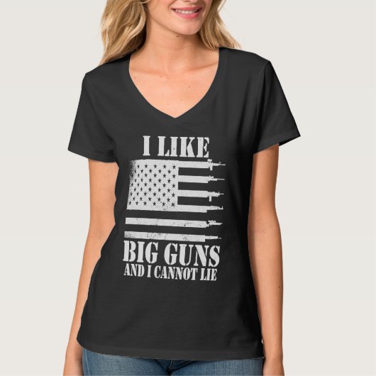 Ammo Gun I like big guns saying 1 T-Shirt (Vorderseite)