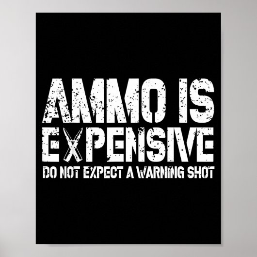 Ammo Is Expensive Do Not Expect A Warning Shot Usa Poster (Vorne)