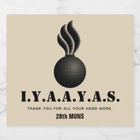 Ammo IYAAYAS Custom Bottle Label Bierflaschenetikett (Einzelnes Label)