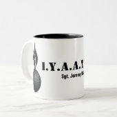 Ammo IYAAYAS Individuelle Name Schwarz-weiß Zweifarbige Tasse (Vorderseite Links)