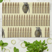 Ammo- und Granatmuster Geschirrtuch (Gefaltet)