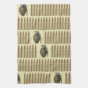 Ammo- und Granatmuster Geschirrtuch