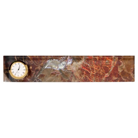 Ammolite Ammonit Namensplakette (Vorderseite)