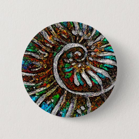 Ammonit Abstrakt Button (Vorderseite)